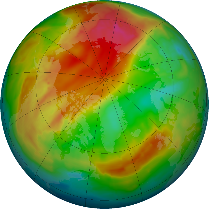 Arctic ozone map for 05 February 2014